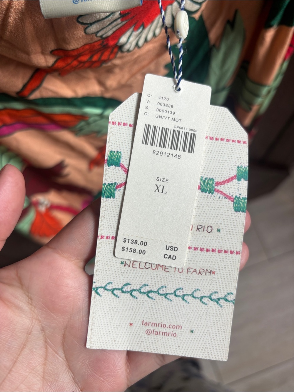 FARM Rio Tropical Palm Wrap Skirt in Teal, Orange, Magenta and Green - Picture 2 of 3